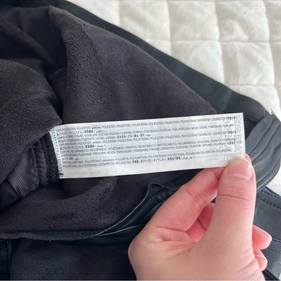 NWT Mango ASOS taux leather wrap skirt in black Medium - Picture 8 of 8